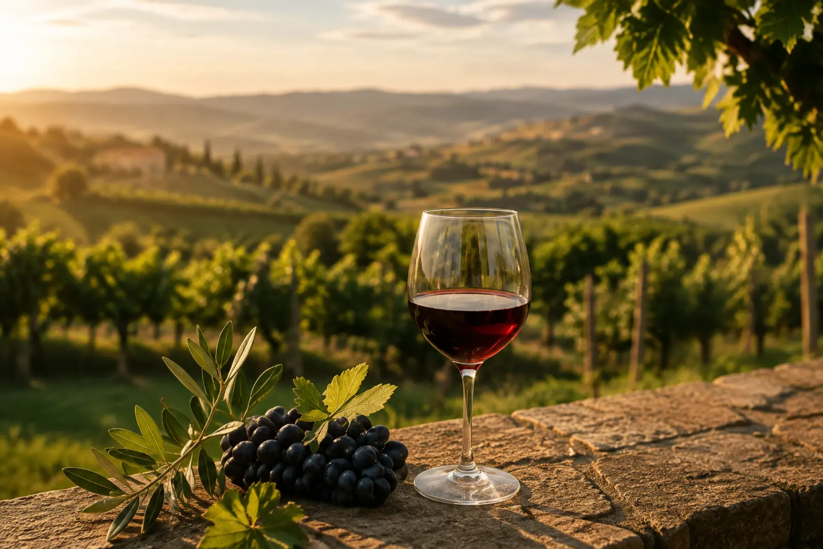 Vino e campagna toscana